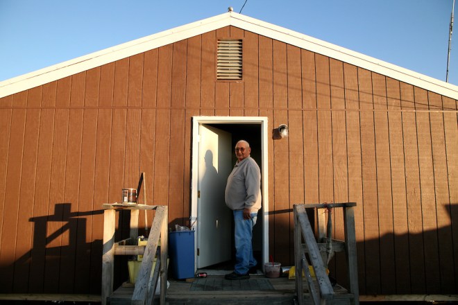 Philip Booth SR at his home in Noatak, Alaska.