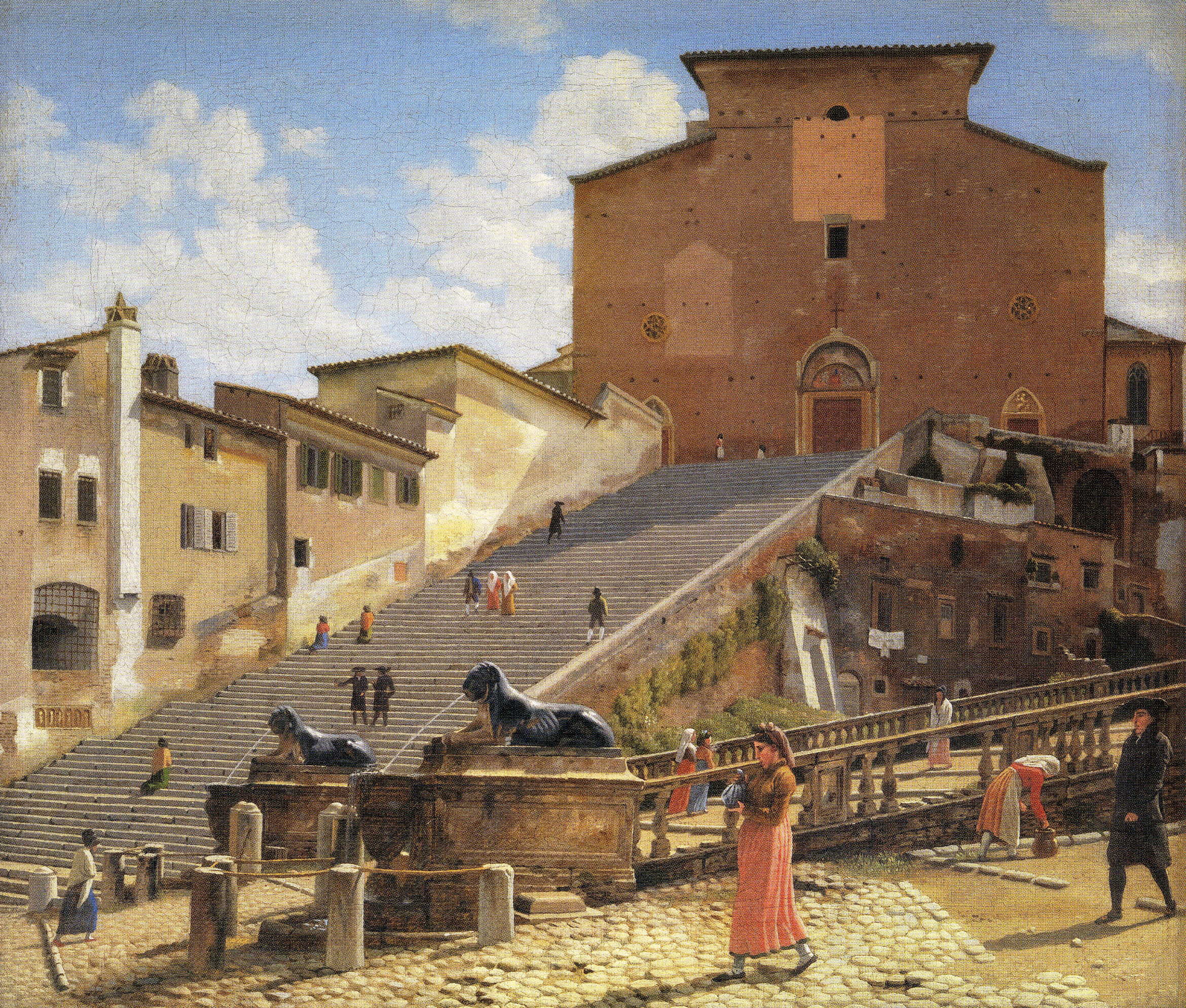 Eckersberg_The Marble Steps leading to the Church of Santa Maria in Acacoeli in Rome, 1814-16_p26