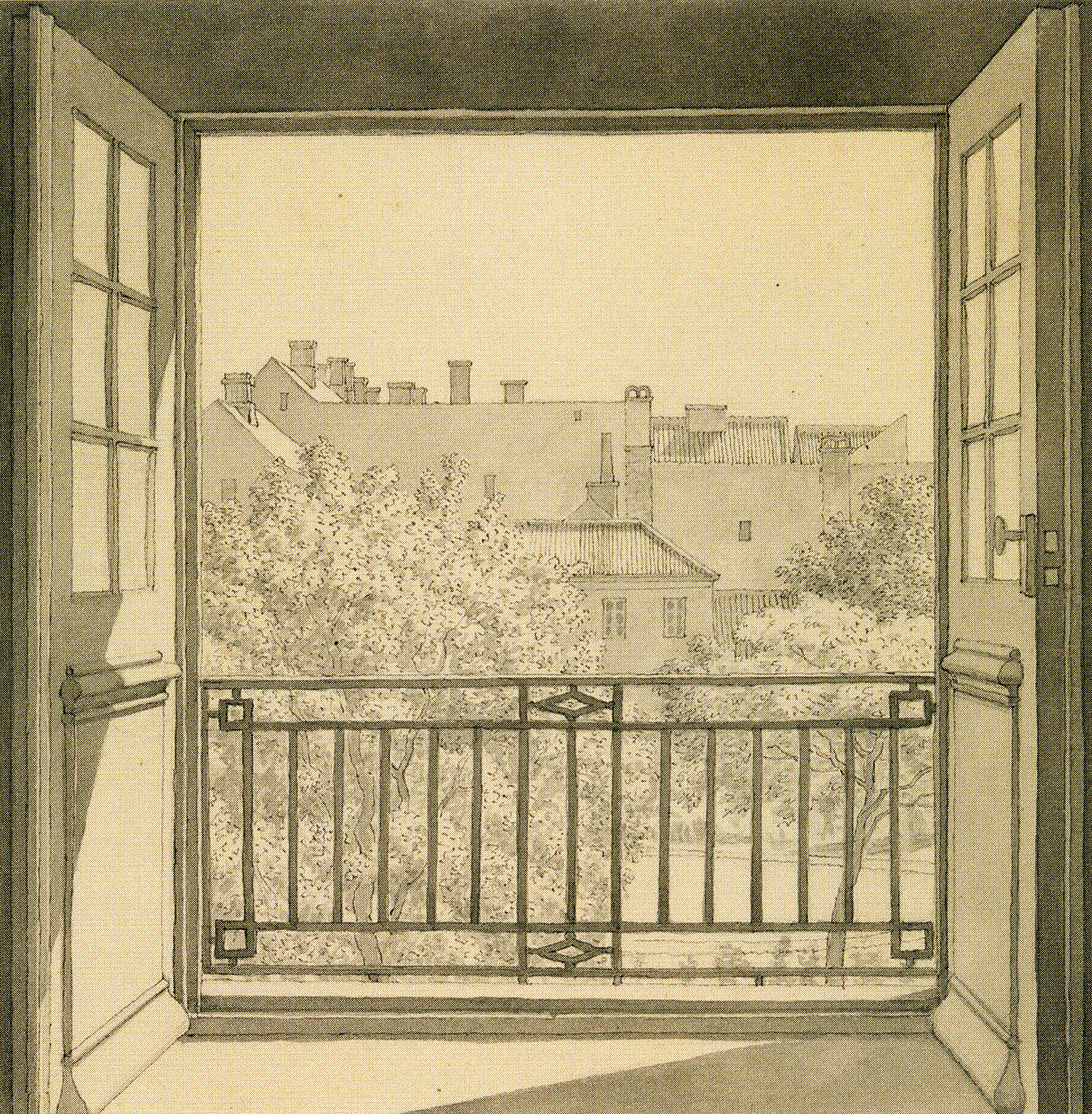 Eckersberg_View from the Domed Hall at Charlottenborg in Copenhagen, 1845_p170