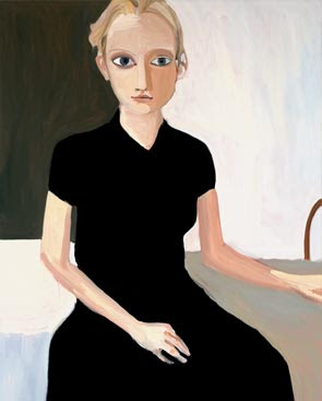chantal joffe_blond girl black dress