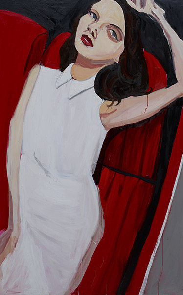 Chantal Joffe_Brunette in a Car, 2013